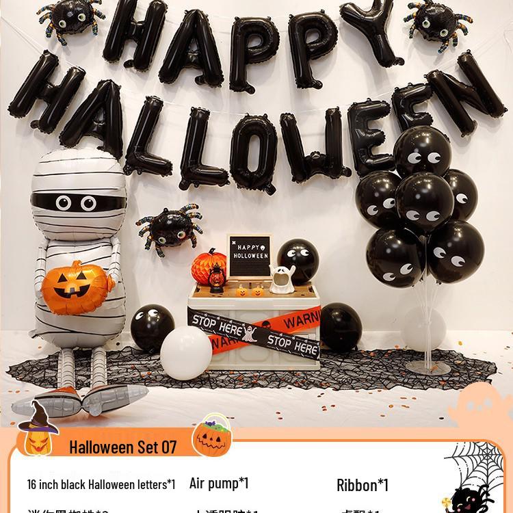 Halloween Balloon Decorations - Pumpkins, Ghosts, Bats, Skulls for Party Ambience