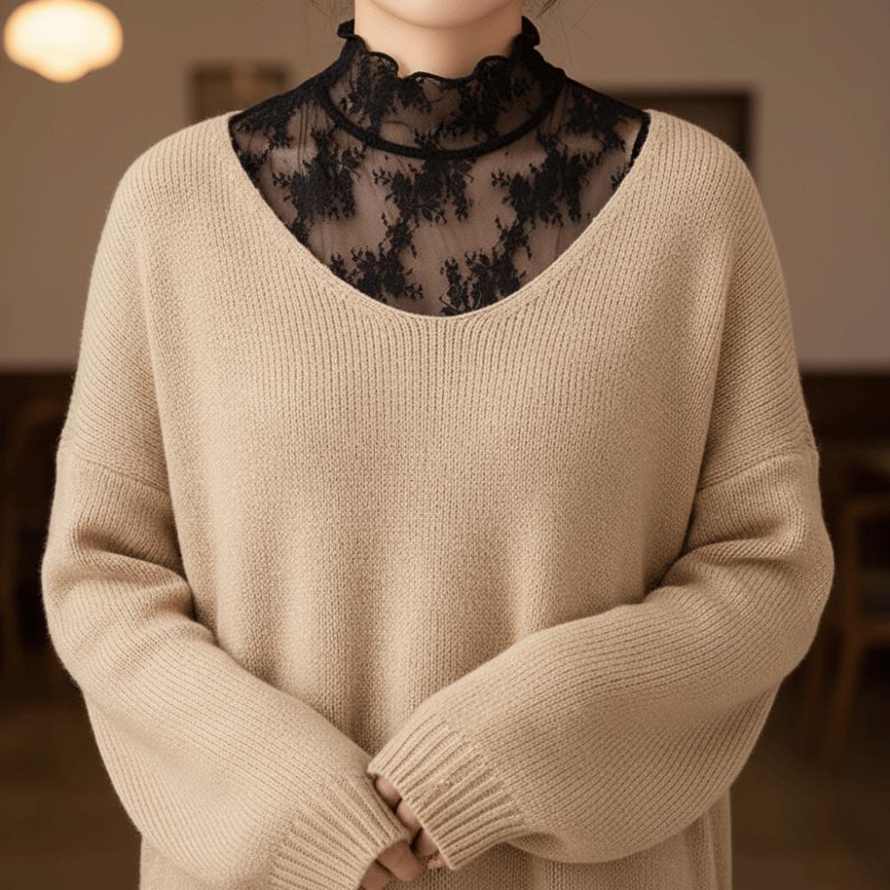 Elegant Mesh Base Layer Top Gauzy Detachable False Collar Fake Lace Floral Collar Casual