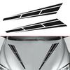 2x Black Car Exterior Racing Stickers Front Hood Decal Strip Tape Kit Universal