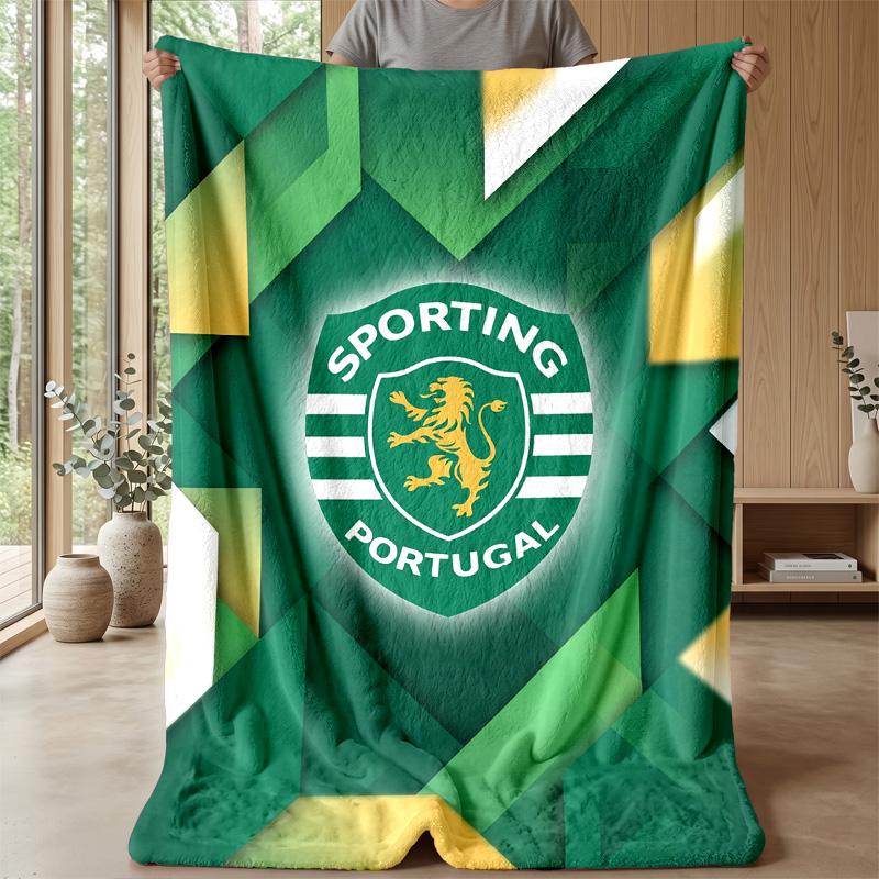 Coperta in pile di flanella morbida FC Sporting CP Leggera Accogliente Calda Coperta da divano letto Decorazione per la casa