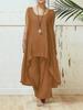 2024 Women's Asymmetrical Sleeveless Top & Loose Pants 2-Piece Set - Spring/Summer Sportswear