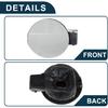 Fuel Tank Door Cap for Volkswagen Golf 6 2010-2013 Fuel Filler Flap Cover Clip Type No.5K6809857C Silver Tone ABS