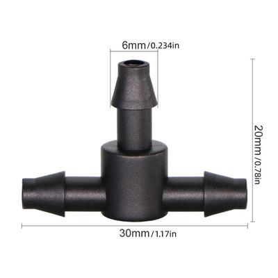1/4" Hose Dripper Water Tee Connector Plastic Barbed 4/7mm Pipe Tubing Watering Coupling Joint Garden Micro Drip Irrigation Tool