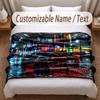 Other Similar Designs Theme Soft Blanket Personalized Custom Name Text Print Warm Blanket Home Sofa Bedroom Decor