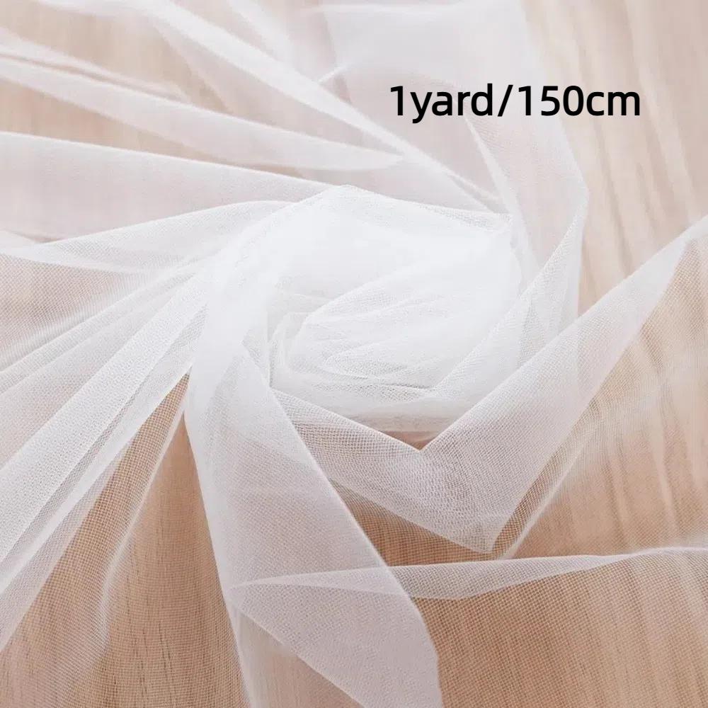 Encrypt DIY Skirt Fabrics 1yard/150cm Gauze Curtains Cloth New Lace Mesh Yarn  for Wedding Dresses