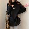 VAYLA Velvet Turtleneck Long Sleeve Tops Ladies Casual Solid Color Pullovers Undershirt Loose Autumn Winter Thin T-Shirts Fashion Women's Clothing
