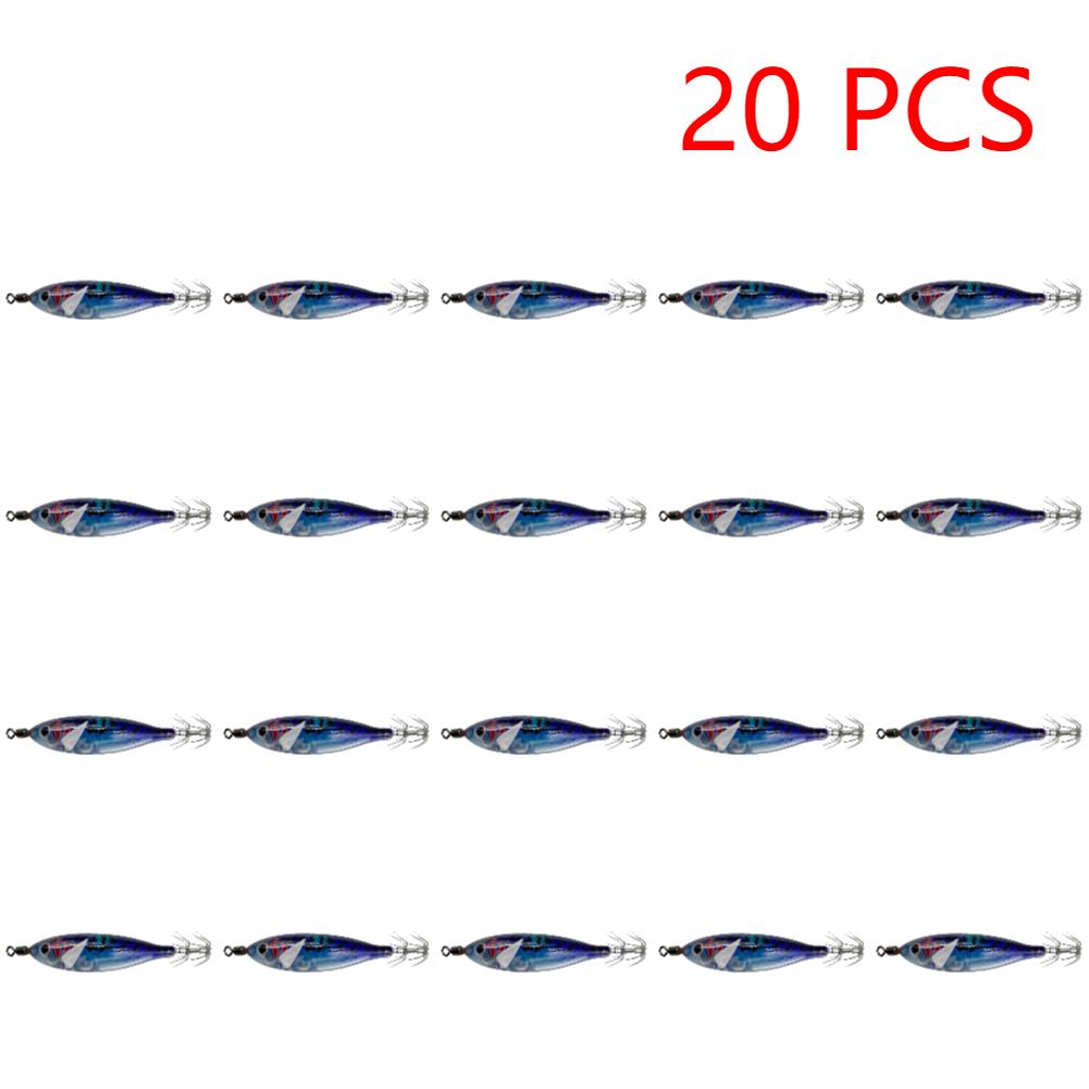 5.7g/8cm Tintenfisch Anlockköder Doppelhaken Lebensechter Tintenfischhaken Angelzubehör Leuchtende Tintenfisch Jig Haken Angelzubehör