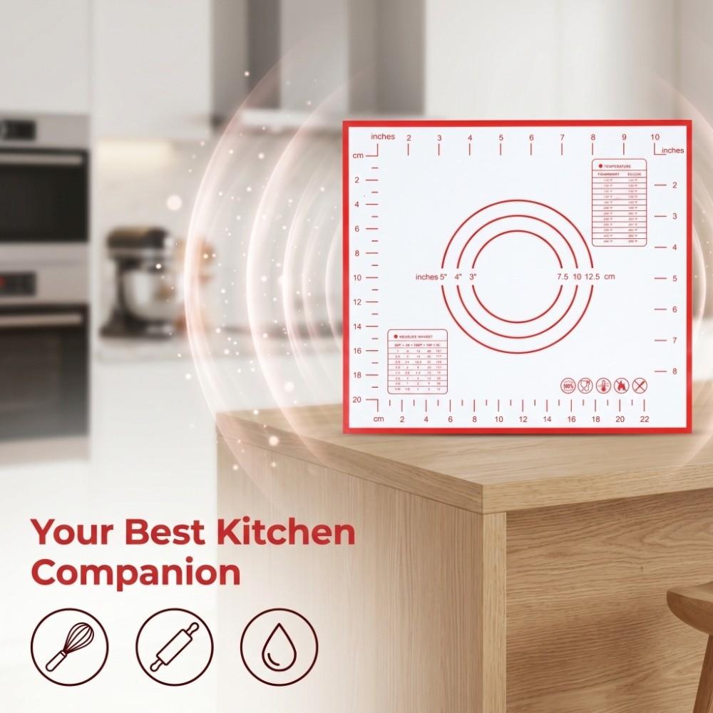 Non Stick Non Slip Dough Rolling Mat Fiberglass Heat Resistant Baking Mat Home Kitchen