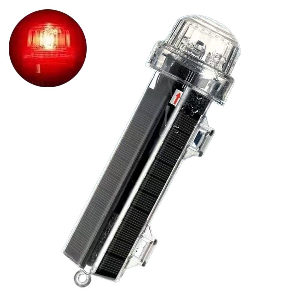 Lumière de signalisation océanique solaire Lumière de signalisation de navigation Étanche Flash LED Lumière d'avertissement nocturne Accessoires pour yacht et bateau de pêche