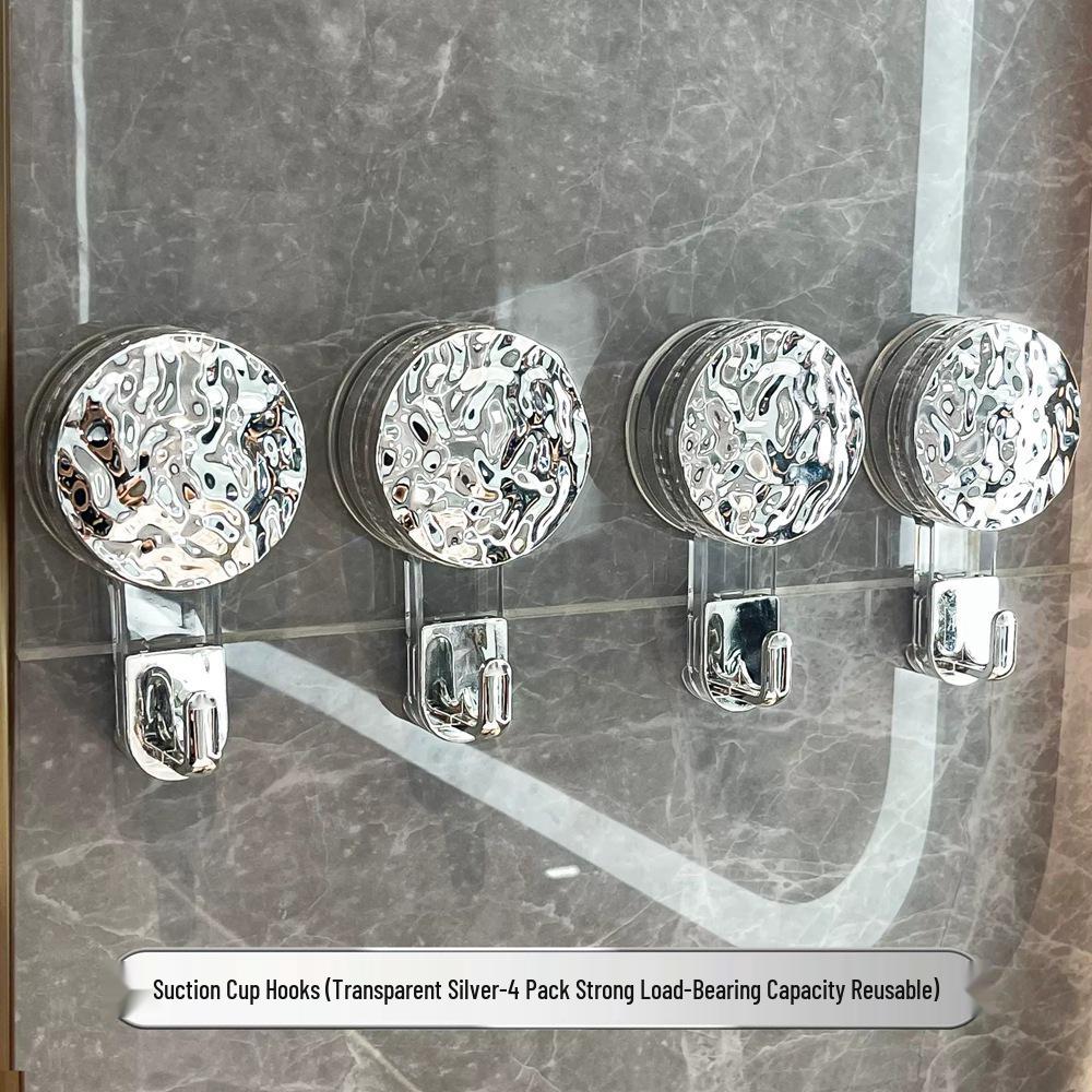 Powerful Suction Hook – No-Drill, No-Trace Adhesive for Bathroom Doors and Walls, Ideal for Towels and Clothes.