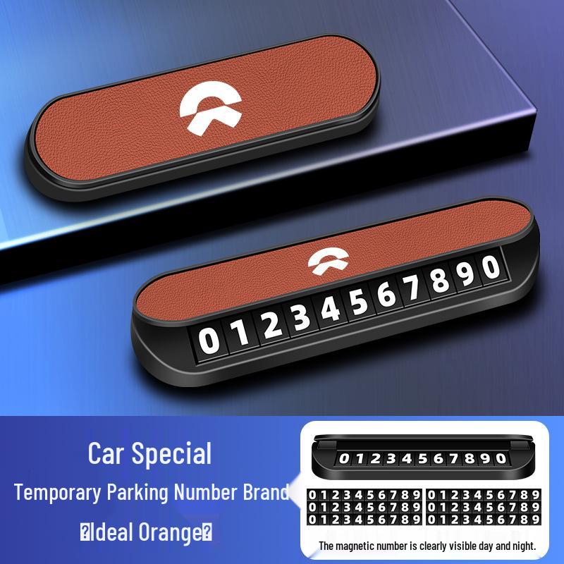 Nio In-Car Temporary Parking Card for ES6, ES8, EC6, ET5, TE, T5 Models: Moveable Car Number & Phone Plate
