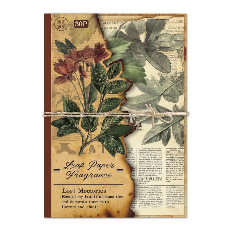 30 Pcs Vintage INS Material Paper Planner Handmade DIY Scrapbooking Diary Album Background Paper Craft Supplies
