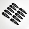 10pcs of simple black hair clips for women, ideal for fixing bangs and backcombing.