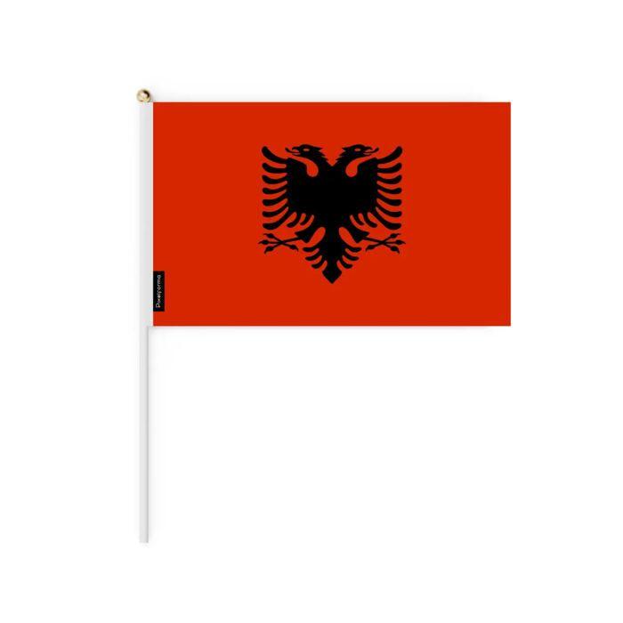 Drapeau Mini - Albanie - 20 x 30 cm - 100 pièces - Polyester - Léger - Recto/verso