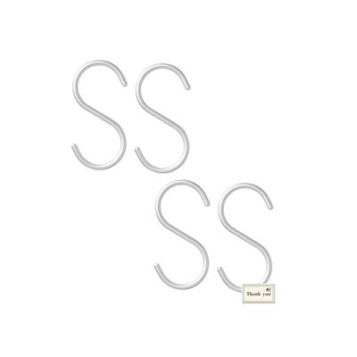 Muji Aluminum S-Hook Large Approximately Width 5.5 Height 11 Cm 4 Pieces Storage Supplies Organizing Hook Simple Style