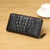 New Men's Crocodile Pattern Handbag High End Large Capacity Fashion Wallet Multi Card Mobile Bag Trendy