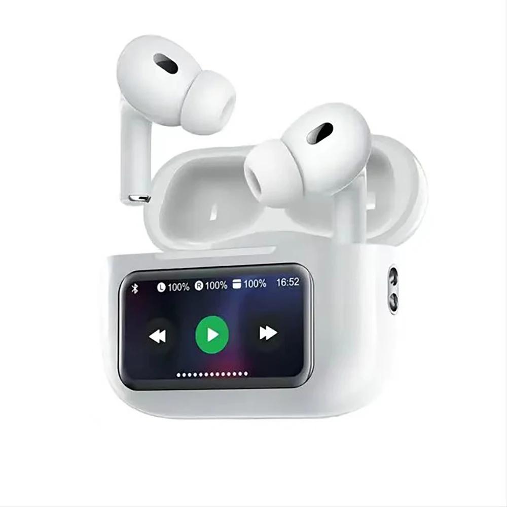 A9 Pro In Ear Wireless Earphones Bluetooth 5.4 LED Display Gaming Headset Sport Headphones Active Noise Reduction HIFI Sound Low Latency Earbuds