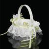 Elegant Lace Wrapped Wedding Flower Basket Flower Girl Basket For Various Wedding Ceremony Wedding Aisle Decoration