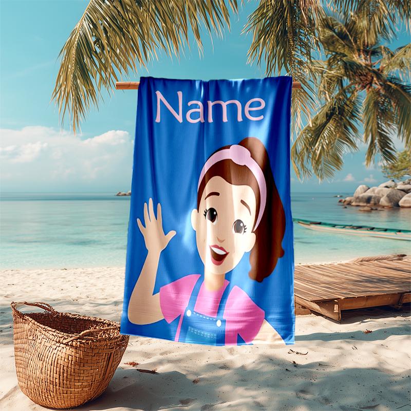 Personalized Customized Proof Beach Towel with Ms. Rachel Pattern - Soft, Absorbent,quick-drying,perfect Swimming,camping&bathing