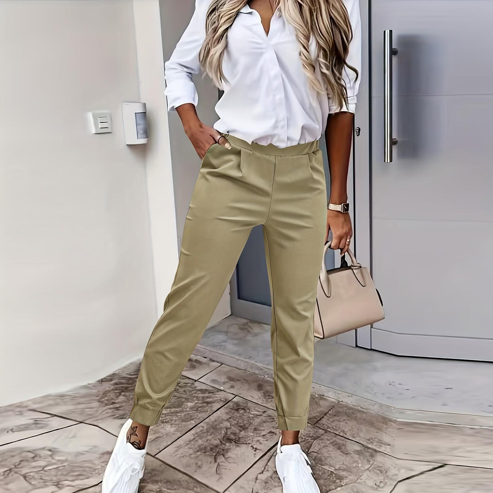 

Женские брюки, повседневные брюки с карманами для женщин S