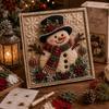 3D Vánoční Látková Dírkovací Kreativní Umělecká Sada DIY Látková Dírkovací Umělecká Sada S Předstřiženými Čtverci Sváteční Ruční Výroba Domácí Dekorace Pro Začátečníky