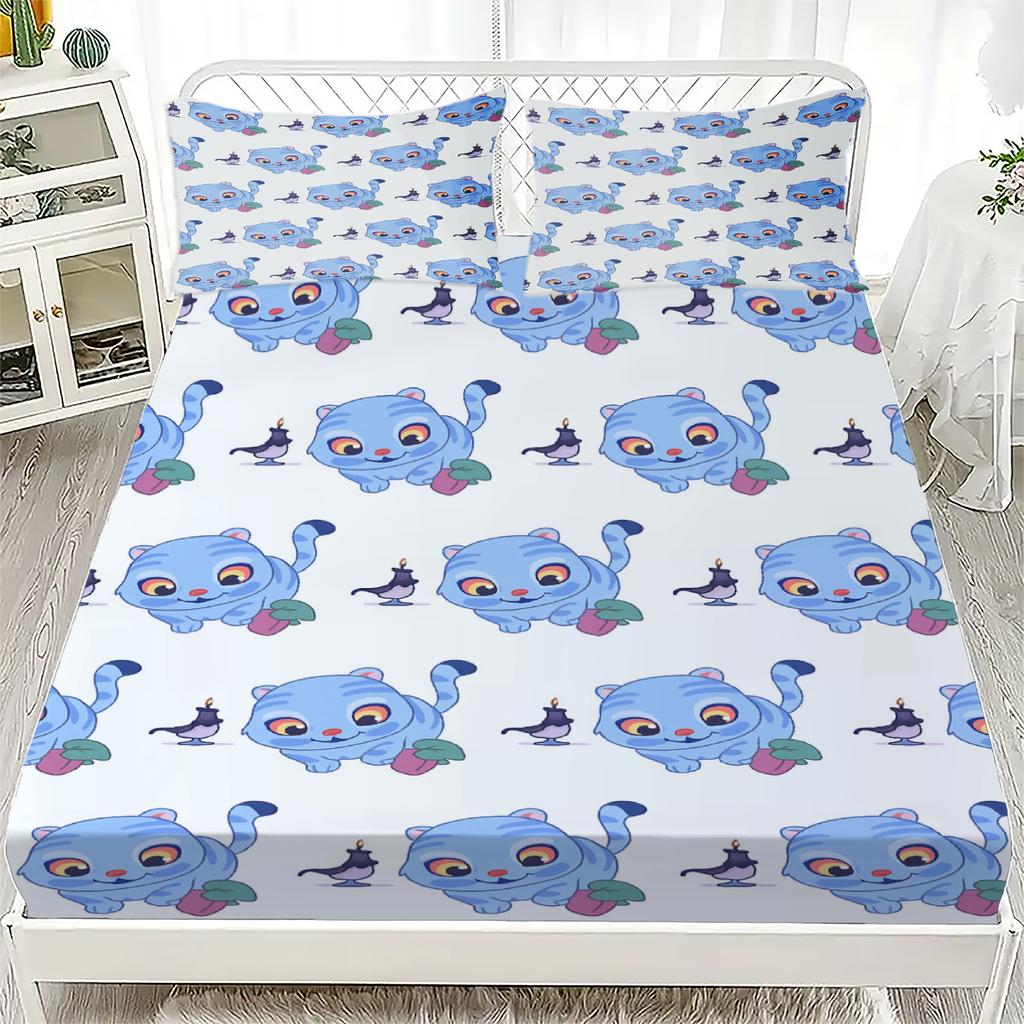 K-Pop D-Demon Hunters Fitted Sheet from Personalized  for Home Decor, Customized DIY Bed Cover Deep Pocket with 2Pillowcases