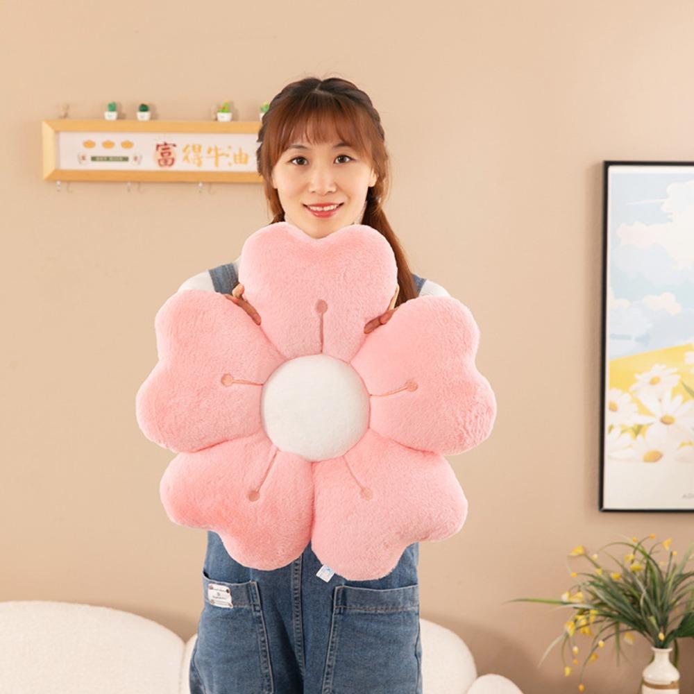 Home Decoration Cherry Blossom Pillow Soft Thickened Seat Cushion Flower Shaped Easy Rebound Sofa Decor Cushion Bedroom