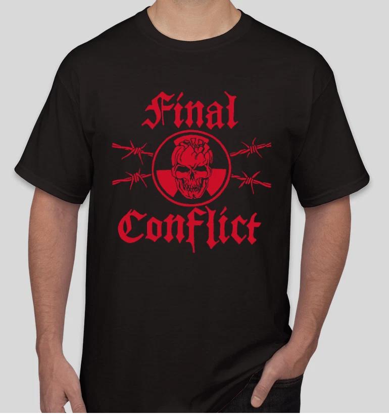 

Final Conflict Skull T shirt Tee Rock Band Music Punk Medal CBGB Underground M