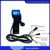 Blue Screen Throttle Twist Grip for Electric Scooter with High/Low Speed Voltage Display and 23 Switch Thumb Grip.