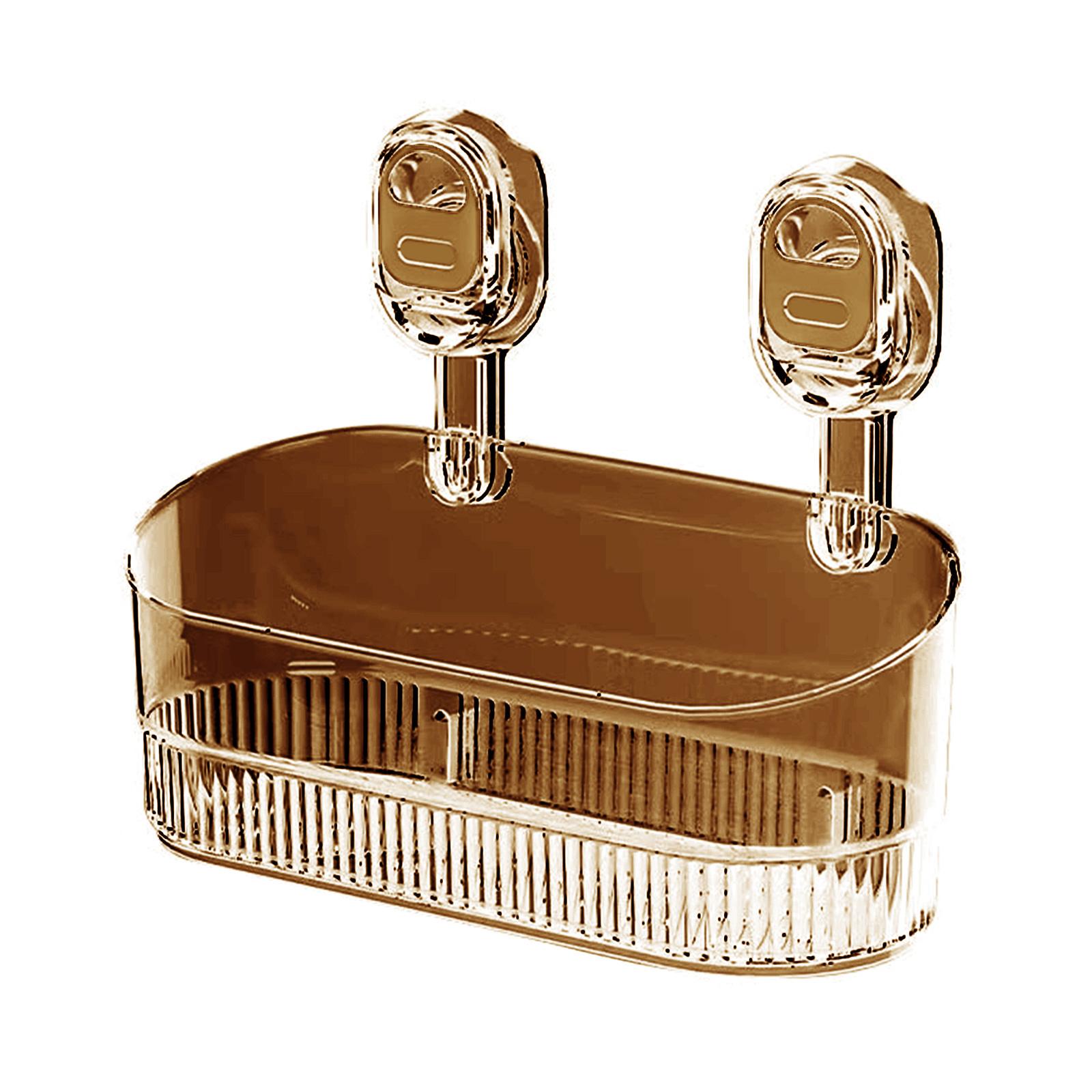 

Органайзер для душа на присосках, прозрачный ящик для хранения для ванной комнаты, общежития или квартиры, настенный держатель для косметики разноцветный