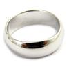 Rhodium-plated Silver 'Demi-Jonc' Wedding Ring 5 Mm