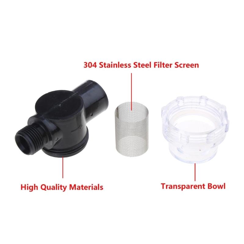 Water Pump Strainer, 1/2Inch Hose Barb In-Line Strainer Twist-On Sprayer Filter for Water Pump RVs Campers Boats