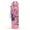 1PC Butterfly Kindness Quote Graphic,750ml Color Plastic Sports Water Bottle,Leakproof Flip Straw Lid,Suitable for Sports Office Home Use