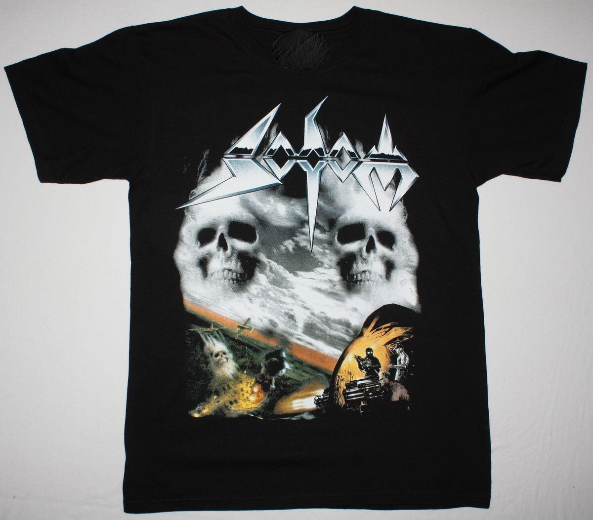 Vintage Sodom Band Tour Concert Heavy Cotton Black Full Size Unisex Shirt MM529 S разноцветный