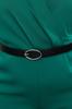 Women's Fashion Emerald Green Belted Double Breasted Collar Plus Size Woven Jumpsuit