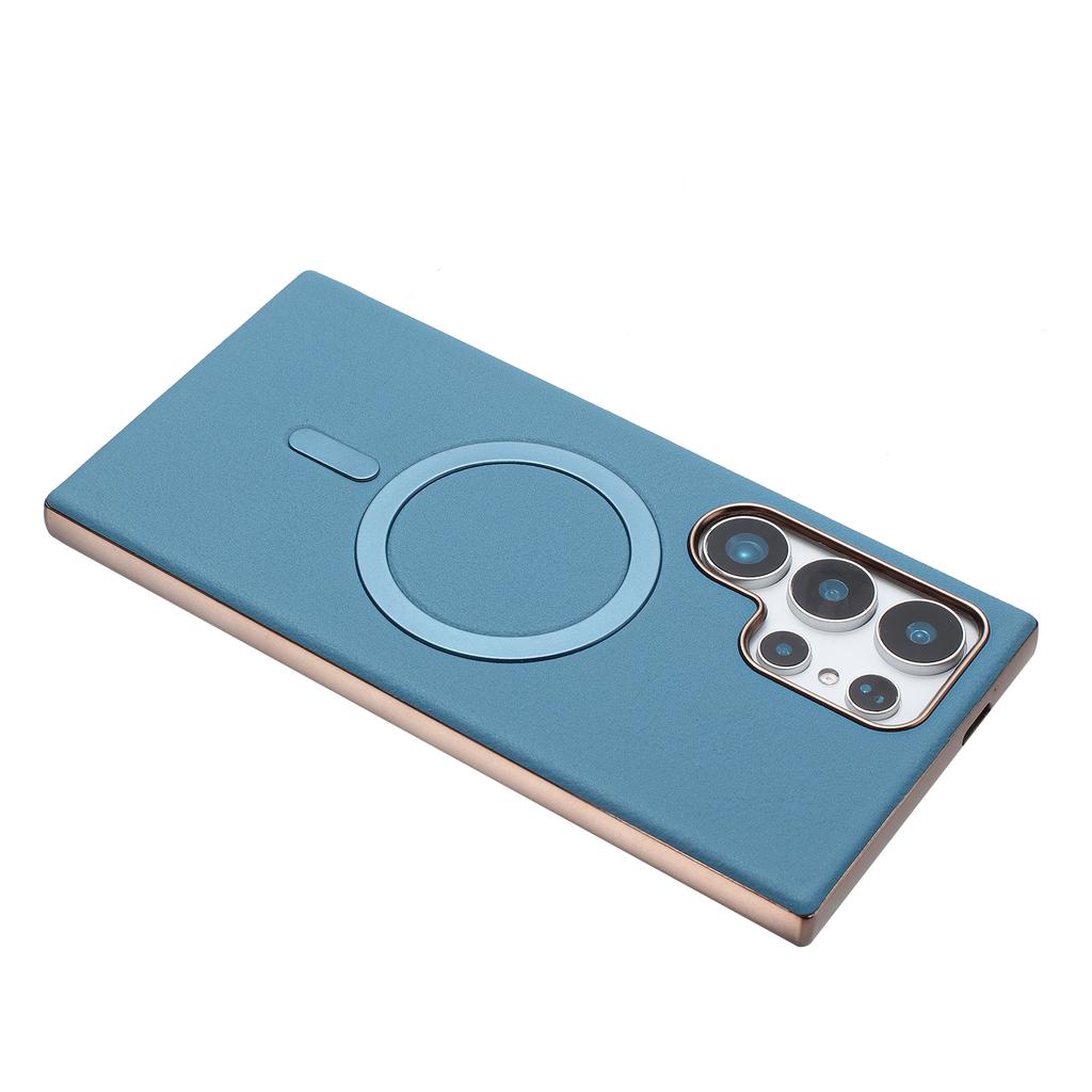Für Samsung Galaxy S24 Ultra Hülle BINFEN COLOR BF40 Magnetische Hülle Galvanisierte PU + TPU Handy-Rückseite