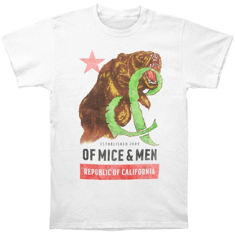 Men s Of Mice & Men Bear Slim Fit T-shirt XX-Large White S