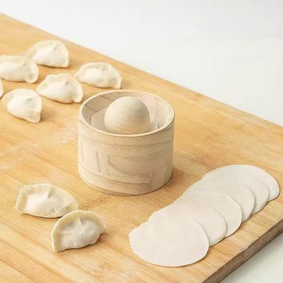 Handmatige Houten Deegpers voor Dumplings met Ergonomisch Handvat Anti-aanbak Keukengereedschap voor Makkelijke Deegvorming Snelle Pannenkoek- en Gebaksvoorbereiding