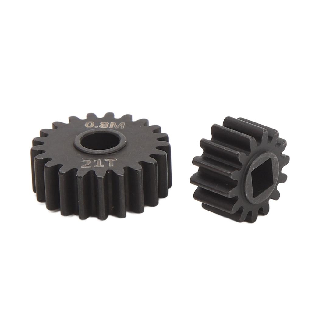 RC Car Reduction Gear Black Steel Smooth Running 0.8M 14T 21T Reduction Gear for Axial Capra for