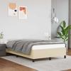 Bed Frame without Mattress Cream 120 x 190 cm Faux Leather