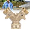 2‑Way Garden Hose Splitter, All‑Brass Heavy Duty Garden Hose Connector Tap Splitter, Outlet Splitter for NPT 3/4 Garden Hose hose splitter hose
