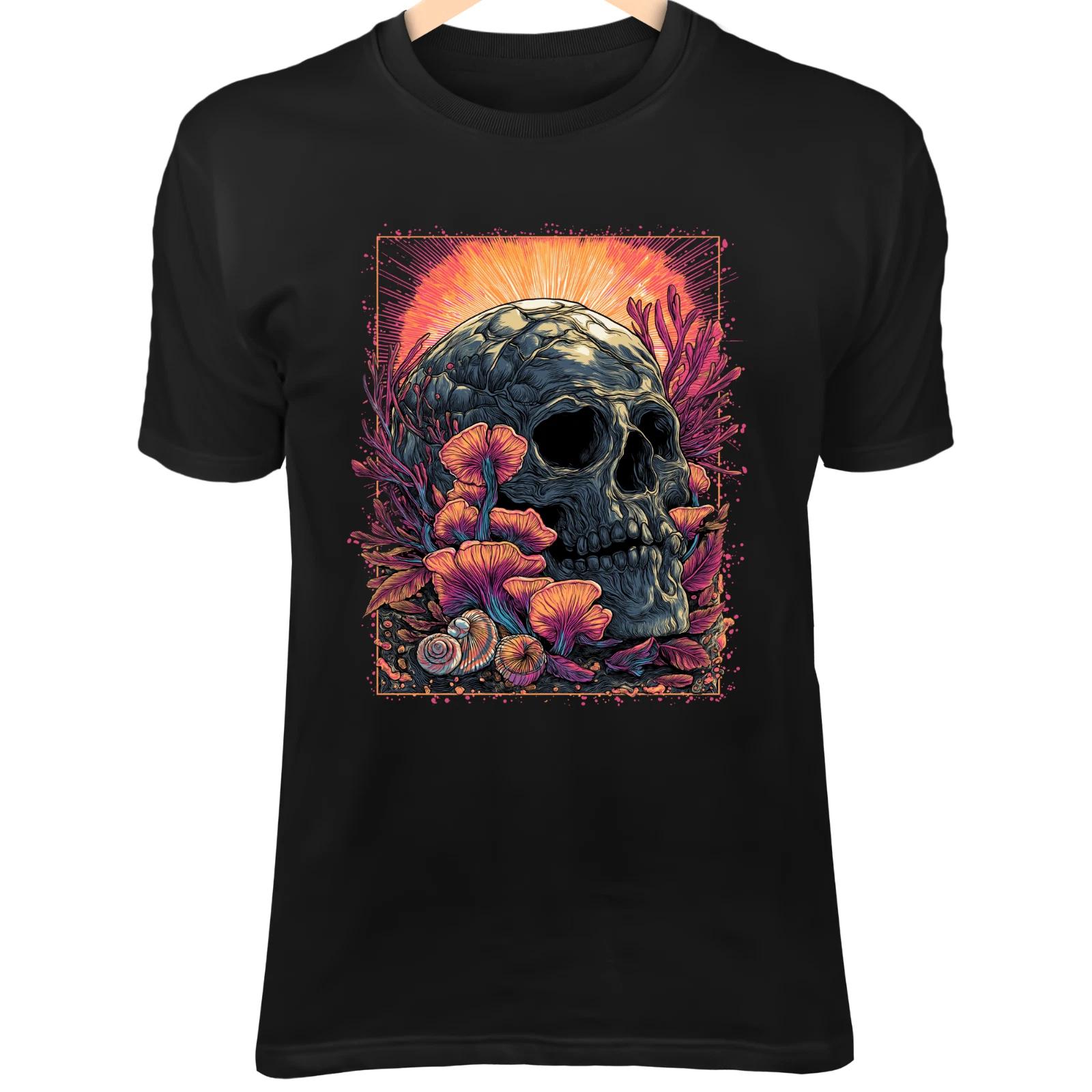 Skull & Seashells Art - Ocean Fantasy with Glowing Mushrooms XL