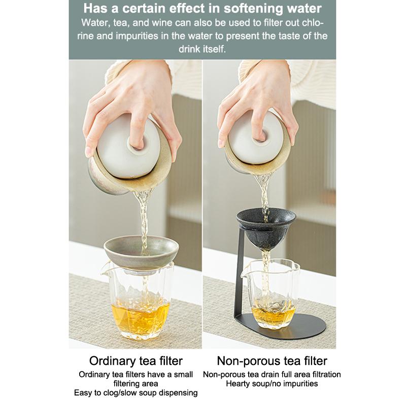 Keramiksteinmaterial Einteiliger Gebrannter Porenloser Teefilter - Sieb für losen Tee - Präzisionskaffeefilter