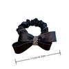 Elegant Satin Leather Hair Scrunchie | Rhinestone, Chic, Featherless, for Women, Suitable for All Seasons