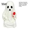 Compact Ghost Figurines for Windows 3D Printed Figurine with Wine Glass, Funny Halloween Desktop Prank Ornaments Parties Decor Statue, Novelty