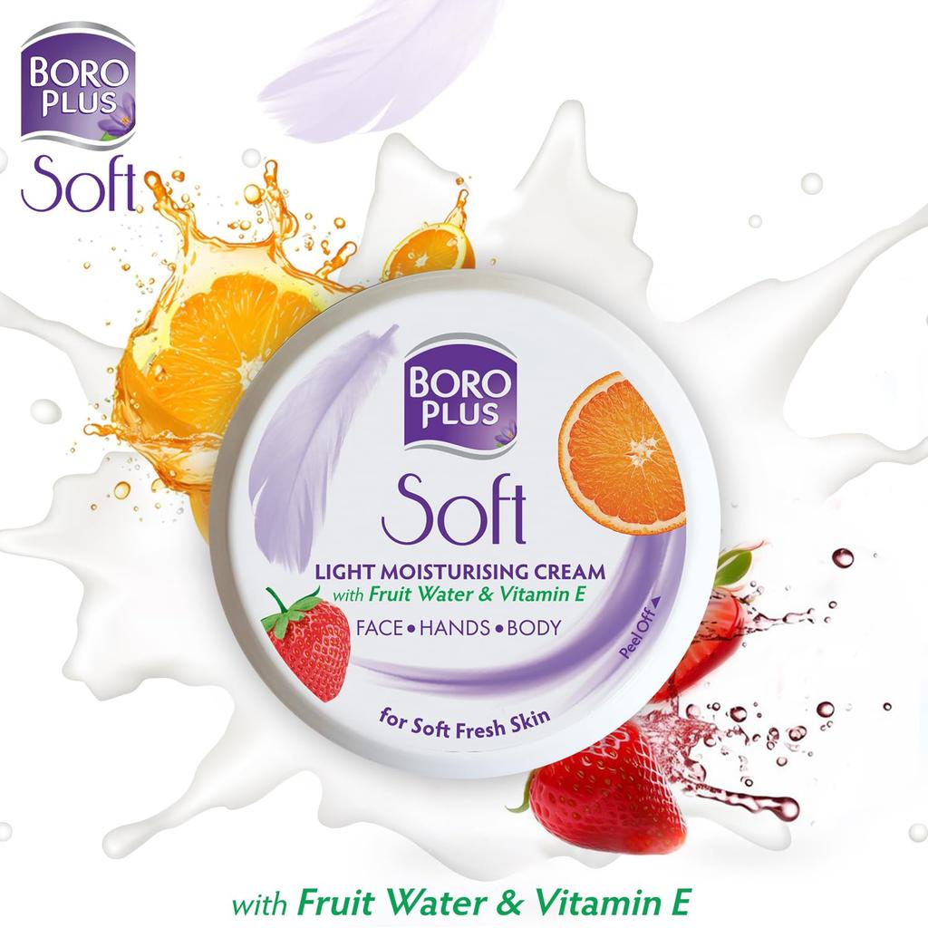 BoroPlus Soft Light Moisturising Cream 100 Ml Pack of 1 For Face Hands Body 24 Hour Hydration