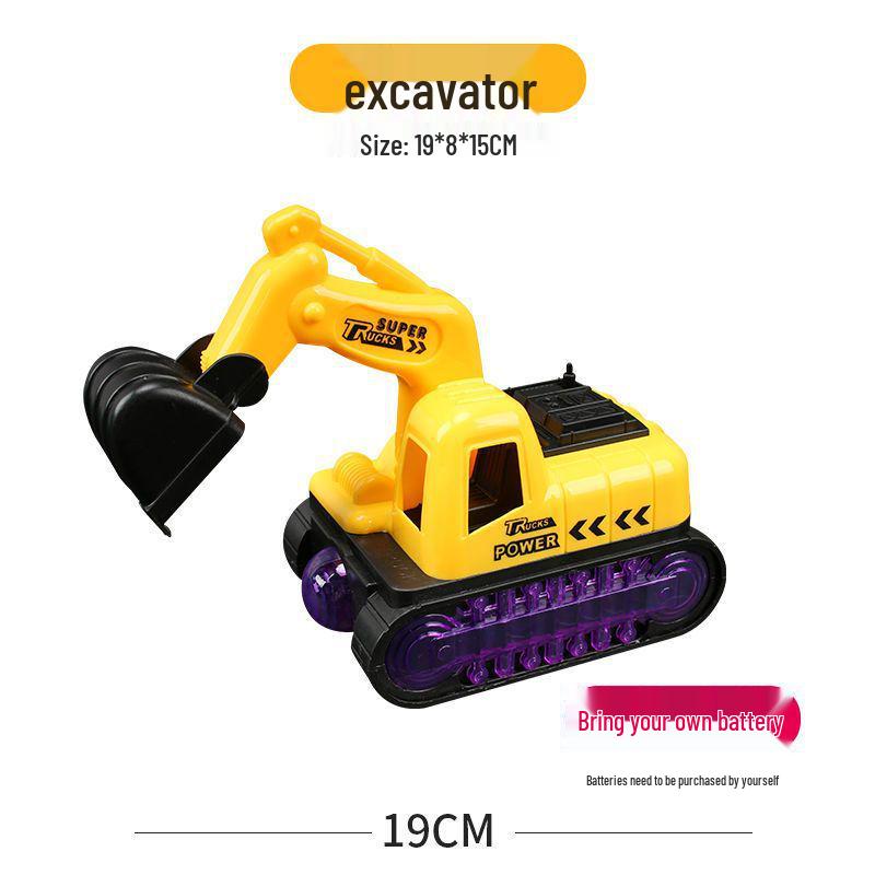 Children s Electric Excavator Toy with Lights & Music, Universal Wheels, Bulldozer Design