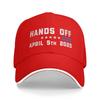 Men Women Hands Off Protest Statement April 5 2025 Hat Stylish Baseball Cap  Sun Hat Daily Headewear Adjustable Fit