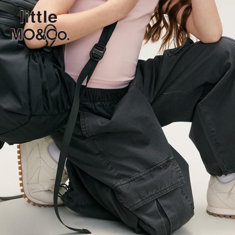 little MO&Co. Kids' Cotton Straight-Leg Cargo Pants