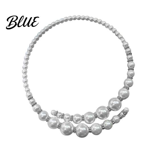 Fashion Faux Pearl Necklace Choker Women Elegant White Versatile Sparkling